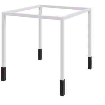 Pérgola em aço - Quadrado - 324 x 300 x 230 cm - RAL9010 fosco (branco) - Com base de betão