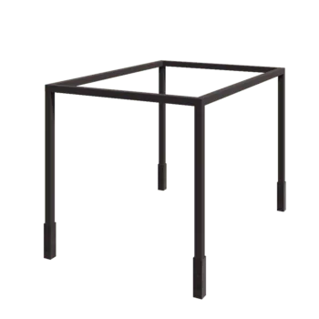 Pérgola em aço - Retângulo - 424 x 300 x 230 cm - RAL7016 fosco (cinzento antracite) - Com base de betão