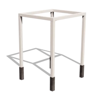 Pérgola em aço - Quadrado - 224 x 200 x 230 cm - RAL9010 fosco (branco) - Sem base de betão