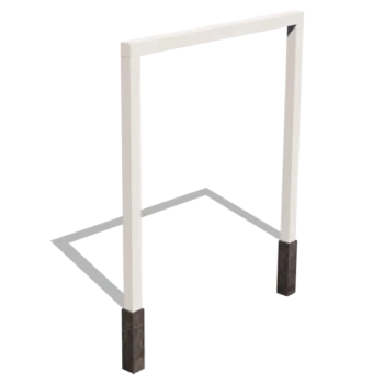 Pérgola em aço - Reta - 250 x 230 cm - RAL9010 fosco (branco) - Com base de betão