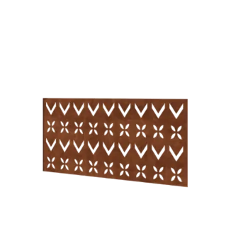 Vedação em aço corten H - Painel V - 120 x 63,3 cm