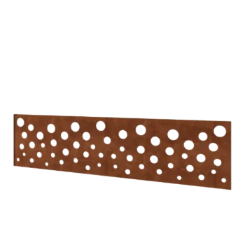 Vedação em aço corten H - Painel B - 180 x 47,5 cm