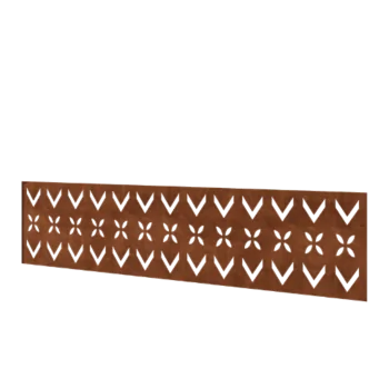 Vedação em aço corten H - Painel V - 180 x 47,5 cm