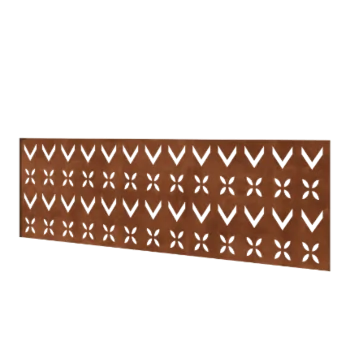 Vedação em aço corten H - Painel V - 180 x 63,3 cm