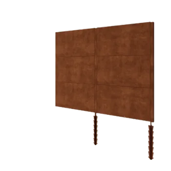 Vedação em aço corten H3 - Conjunto completo - 252 x 6 x 190 cm