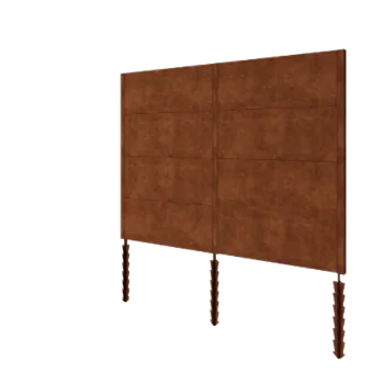 Vedação em aço corten H4 - Conjunto completo - 258 x 6 x 190 cm