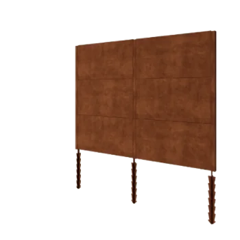 Vedação em aço corten H3 - Conjunto completo - 258 x 6 x 190 cm