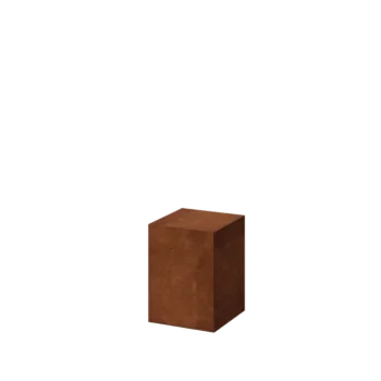 Pedestal em aço corten - Ohio - 30 x 30 x 40 cm