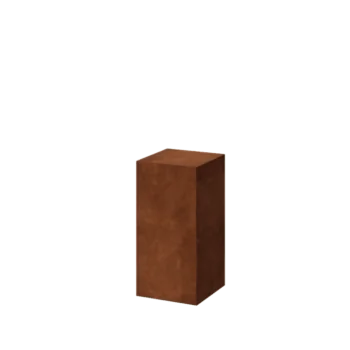 Pedestal em aço corten - Ohio - 30 x 30 x 60 cm