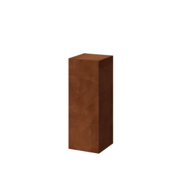 Pedestal em aço corten - Ohio - 30 x 30 x 80 cm
