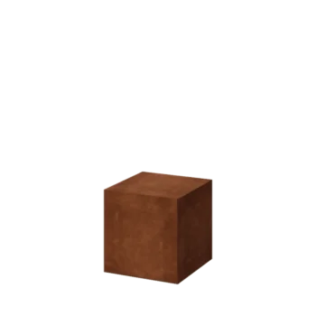 Pedestal em aço corten - Ohio - 40 x 40 x 40 cm