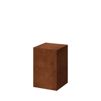 Pedestal em aço corten - Ohio - 40 x 40 x 60 cm