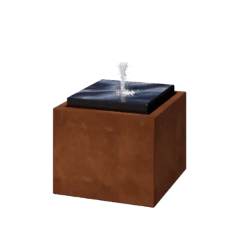 Fonte em aço corten - Orin - 50 x 50 x 40 cm - Com Iluminação LED