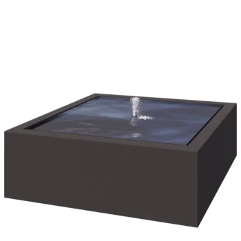 Fonte em alumínio - Lyra - 120 x 120 x 40 cm - Outra cor RAL - Com Iluminação LED