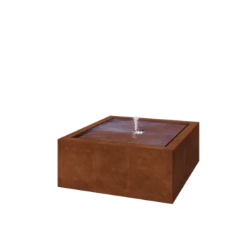 Fonte em aço corten - Lyra - 100 x 100 x 40 cm - Sem Iluminação LED