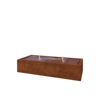 Fonte em aço corten - Lyra - 200 x 80 x 40 cm - Com Iluminação LED