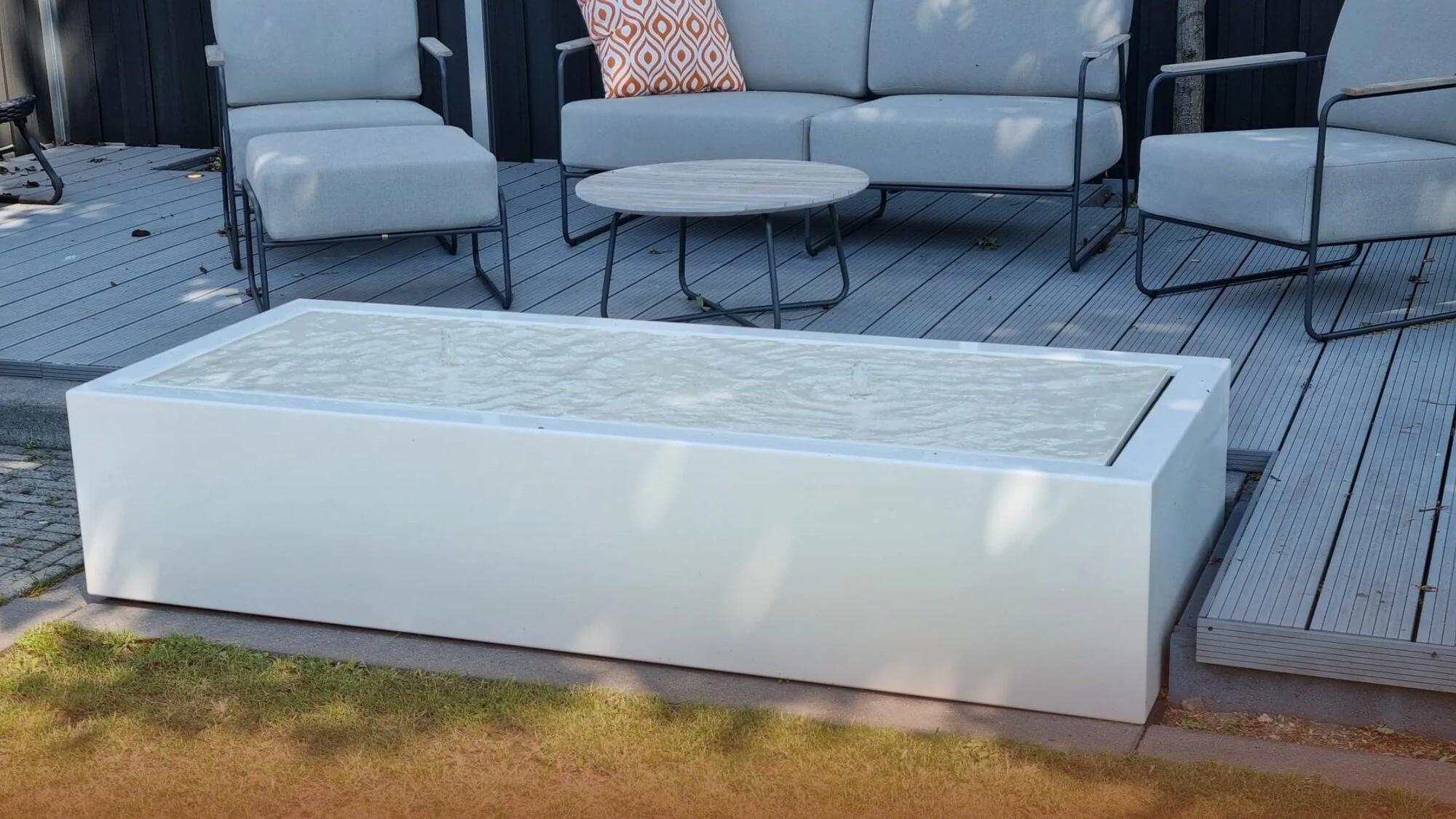 Como mantenho minha mesa de água ou ornamento aquático?