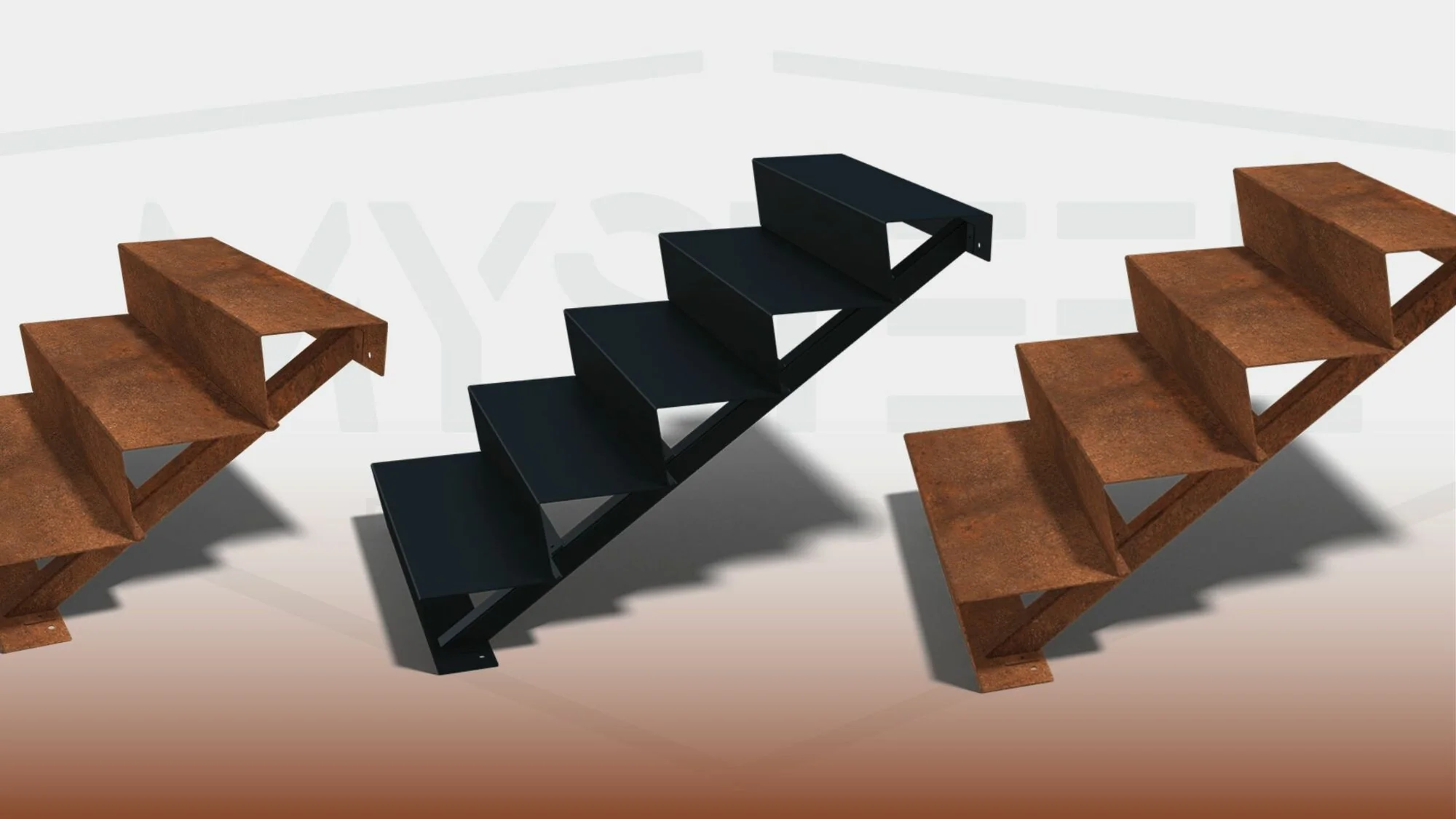 Como devo manter minha escada de jardim de aço?