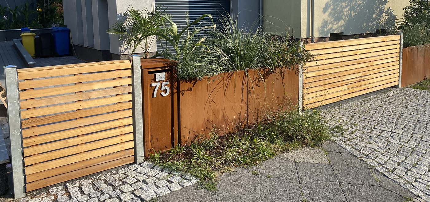 Aço Corten no jardim da frente: inspiração e ideias